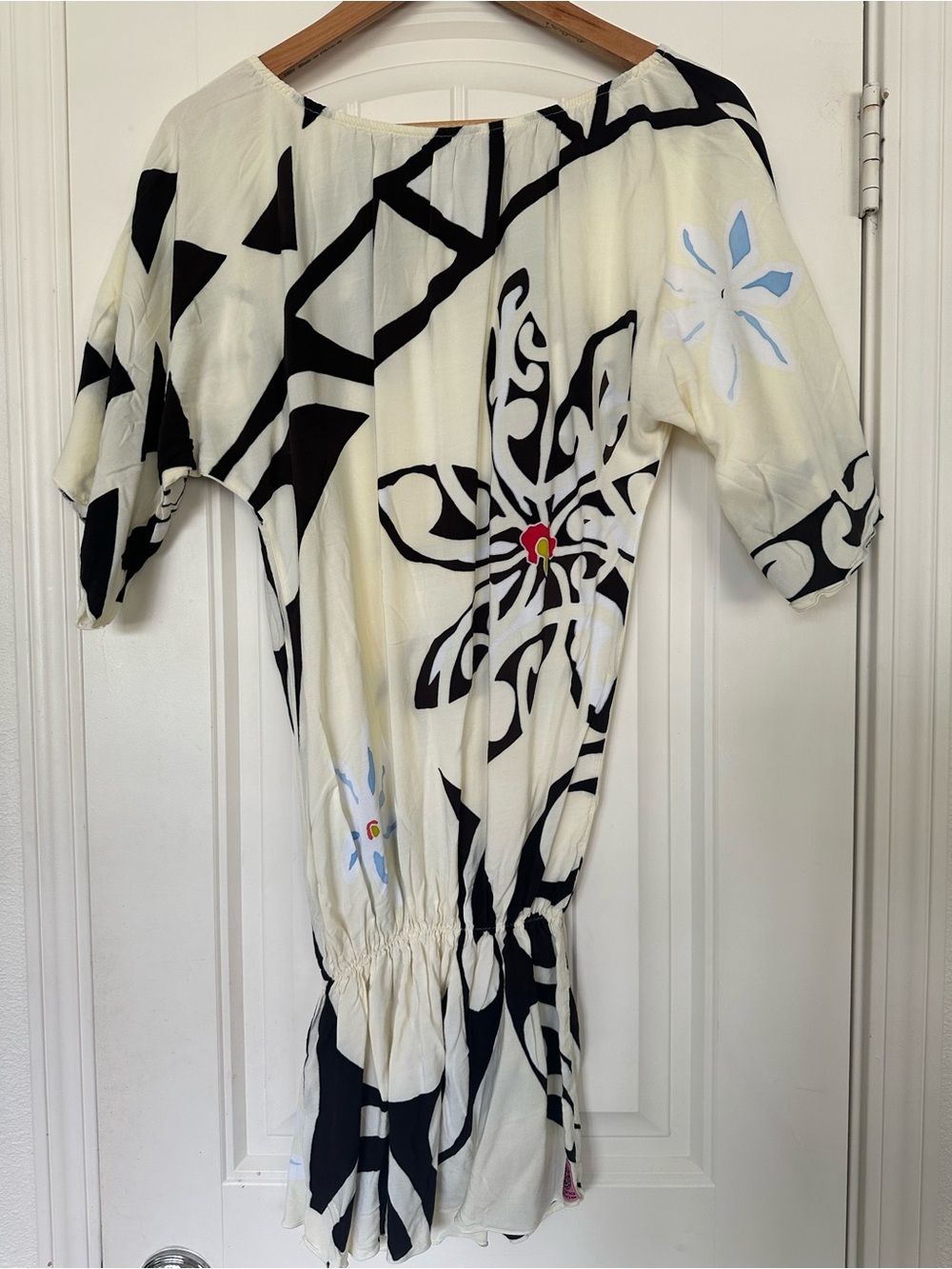 Mana Hine Hawaiian Aloha Floral Print Tunic Dress